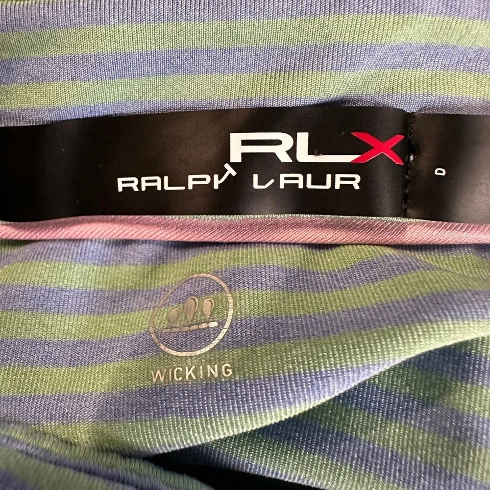 Ralph Lauren Mens Golf Polo Shirt Large Green Flex Performance Rugby Stretch